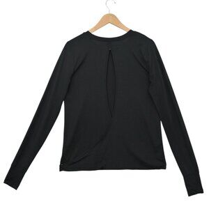 SPANX 🖤 Black Long Sleeve Athleisure Top with Backslit SP